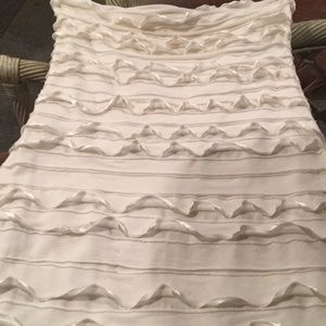 White strapless dress